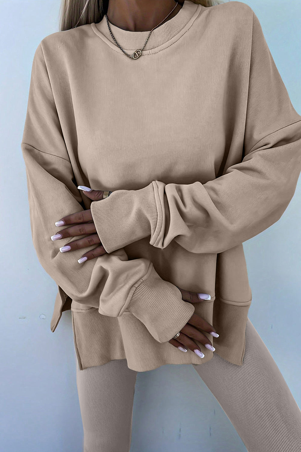 Tan Sweatshirt & Legging Set