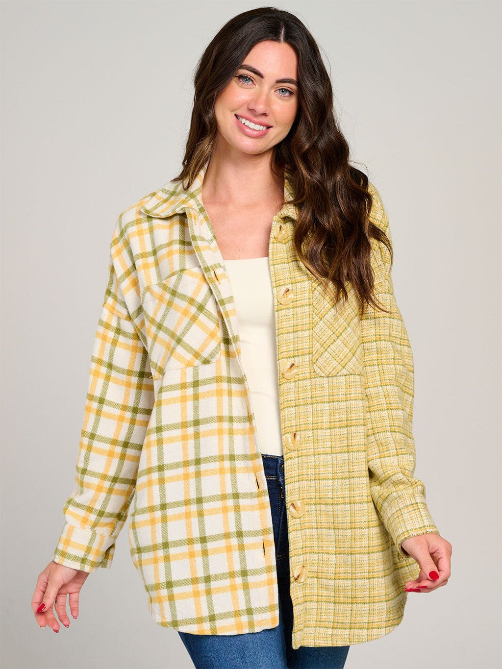 Long Sleeve Plaid Shacket