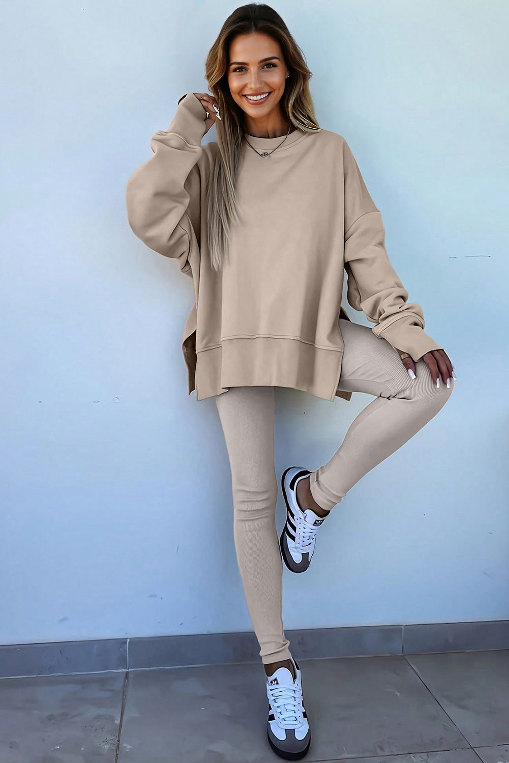 Tan Sweatshirt & Legging Set